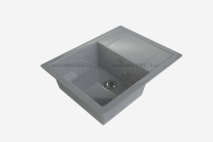 MAXSTONE Мойка глянцевая MS-15 (темно-серая) 640*505*217
